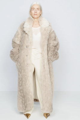 Oversized Faux Fur Maxi Coat  from Raey