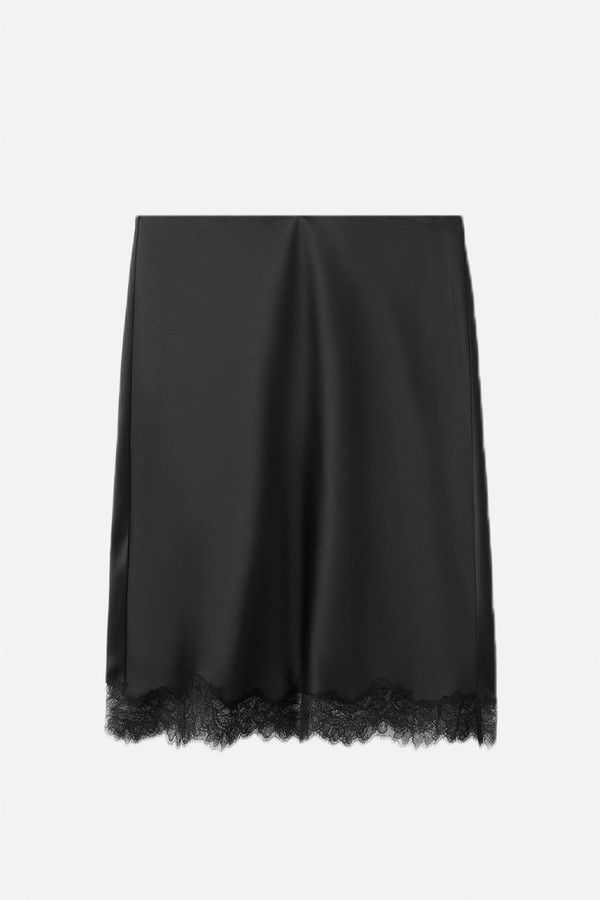 Satin Lace Skirt from Mango