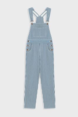 Stripe Organic Cotton Dungarees from Mildred