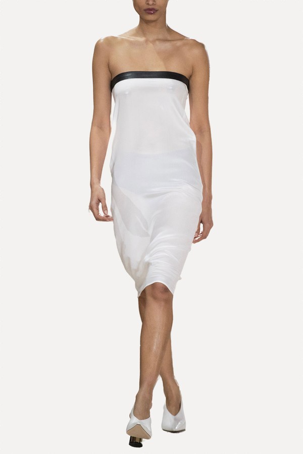 Strapless Leather Dress