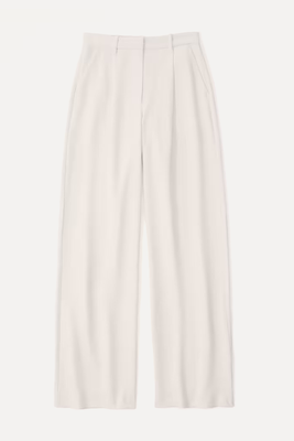 Premium Crepe Tailored Ultra Wide-Leg Pant from Abercrombie & Fitch
