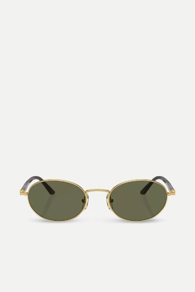 Ida Round-Frame Metal Sunglasses from Persol