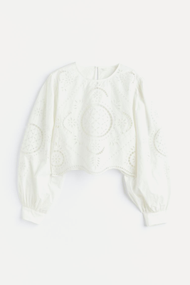 Broderie Anglaise Blouse  from H&M