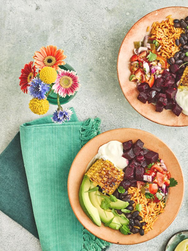 Beetroot Salsa Mexican Buddha Bowl