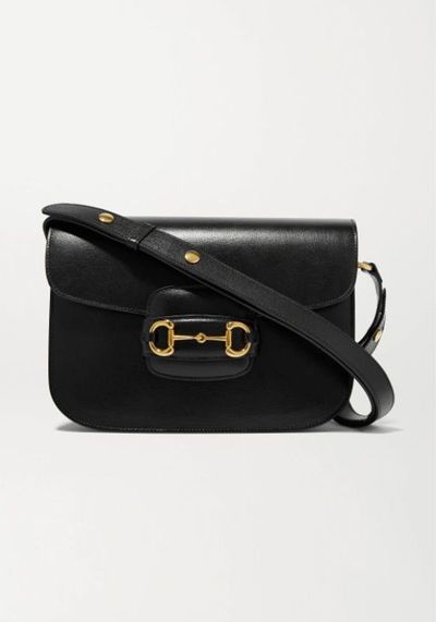 1955 Horsebit-Detailed Textured Leather Shoulder Bag  from Gucci