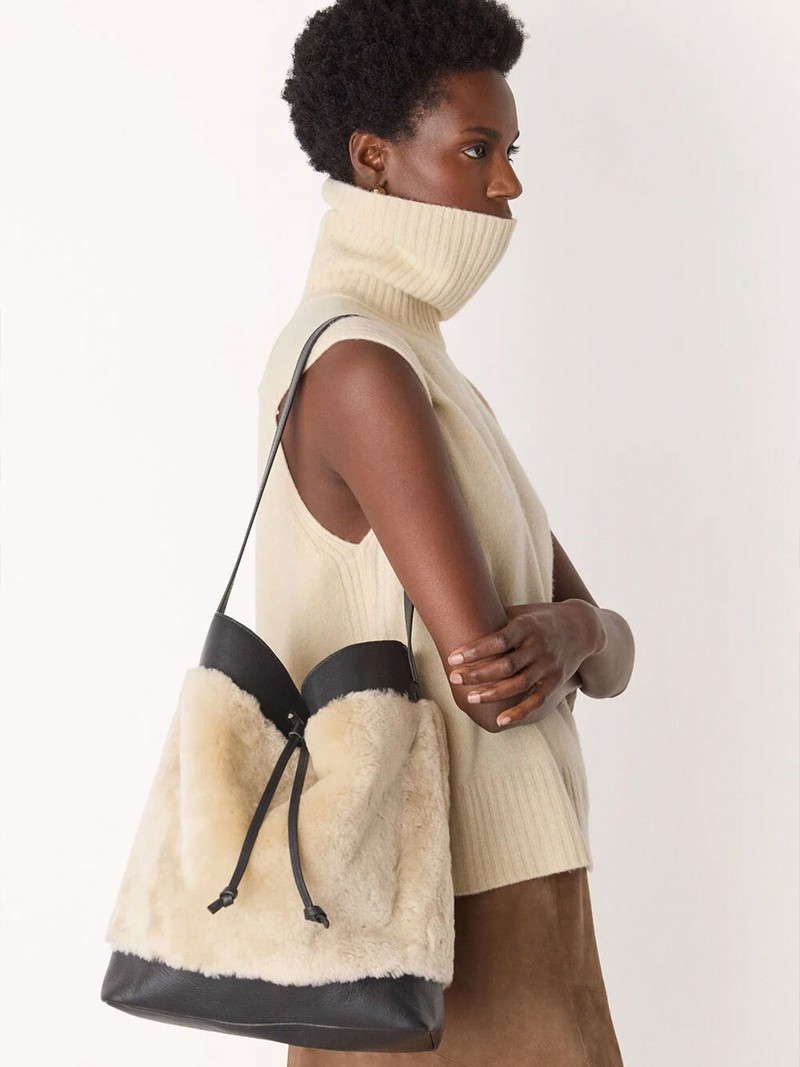 Sasha Shearling Tote Bag