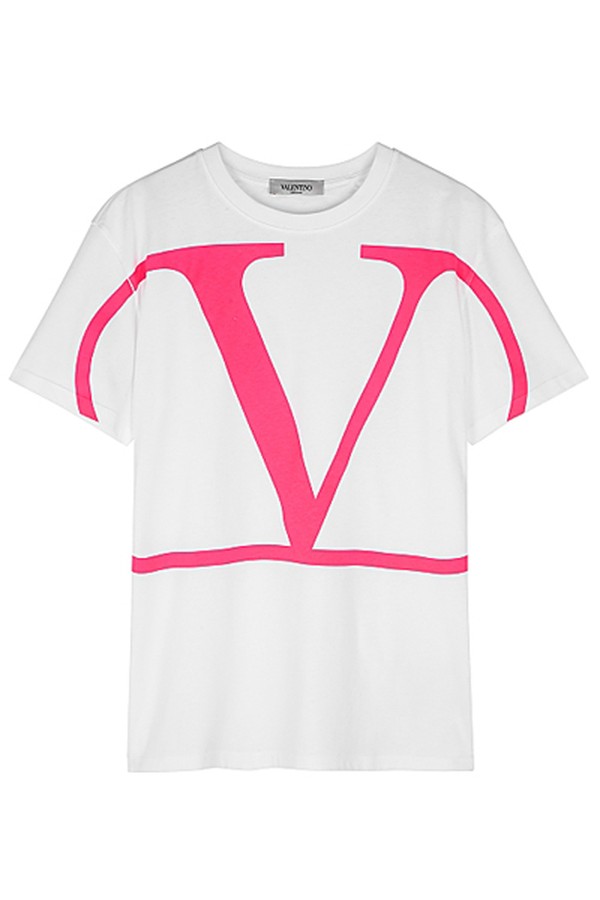 VLogo White Cotton T-Shirt from Valentino