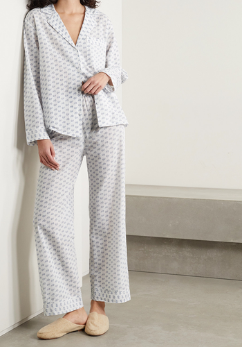 Nautico Floral-Print Cotton-Voile Pajama Set from Eberjey