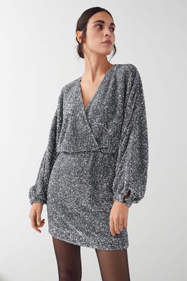 Sequin Mini Wrap Dress from & Other Stories