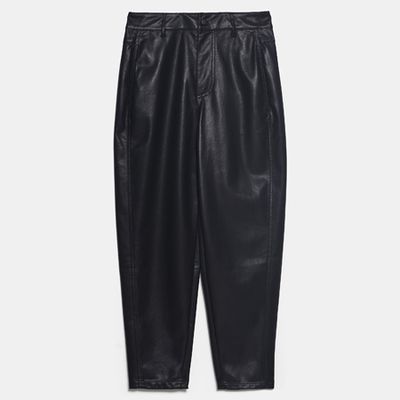 Faux Leather Trousers from Zara