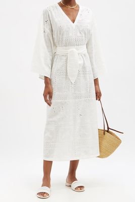 Baagh Broderie-Anglaise Cotton Kaftan Dress from Hester Bly