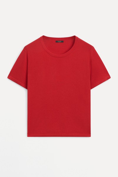 Short Sleeve Crew Neck Sweater from Massimo Dutti