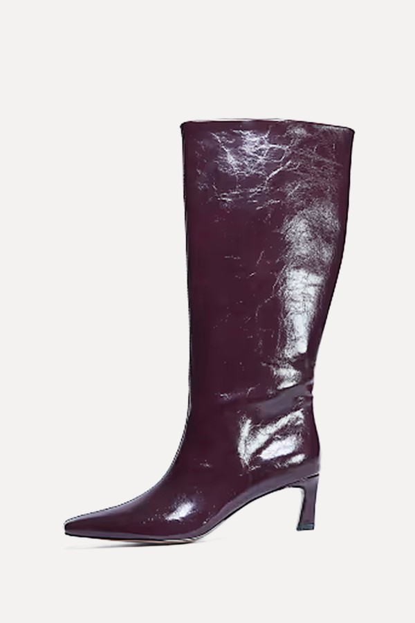 Tanya Point Toe Knee High Boots