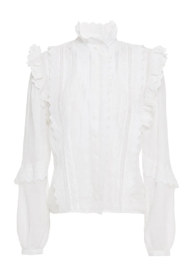 Lace-Trimmed Blouse from Frame