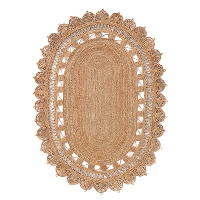 Rozza Patterned Oval Jute Rug from La Redoute