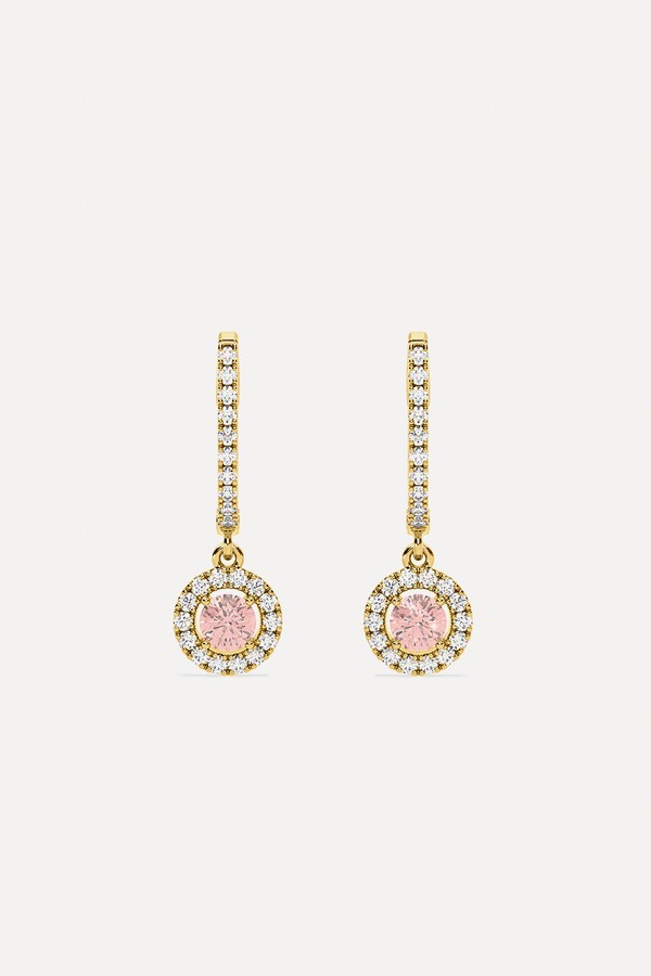 Ella Pink Lab Diamond Earrings
