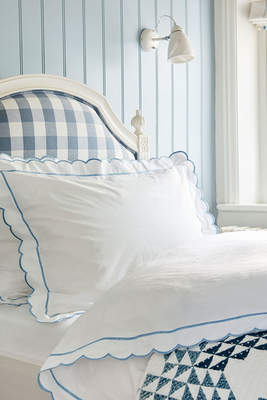 Blue Scalloped Single Duvet Cover from Sophie Conran