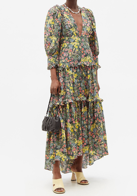 Lorencia Floral-Print Cotton-Blend Dress from LoveShackFancy