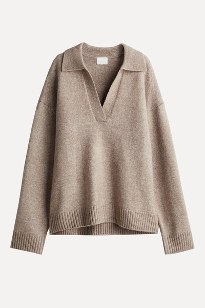 Fine-Knit Collared Jumper  from H&M