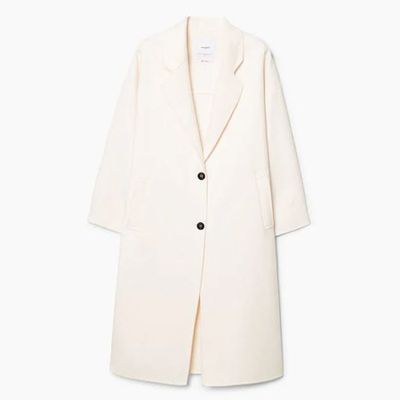 Unstructured Virgin Wool Coat from Mango