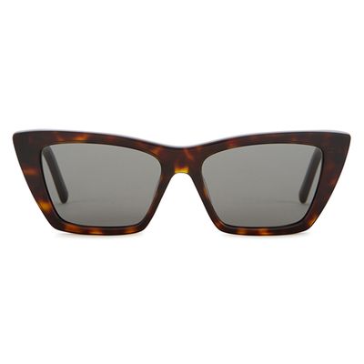 Havana Cat Eye Sunglasses from Saint Laurent