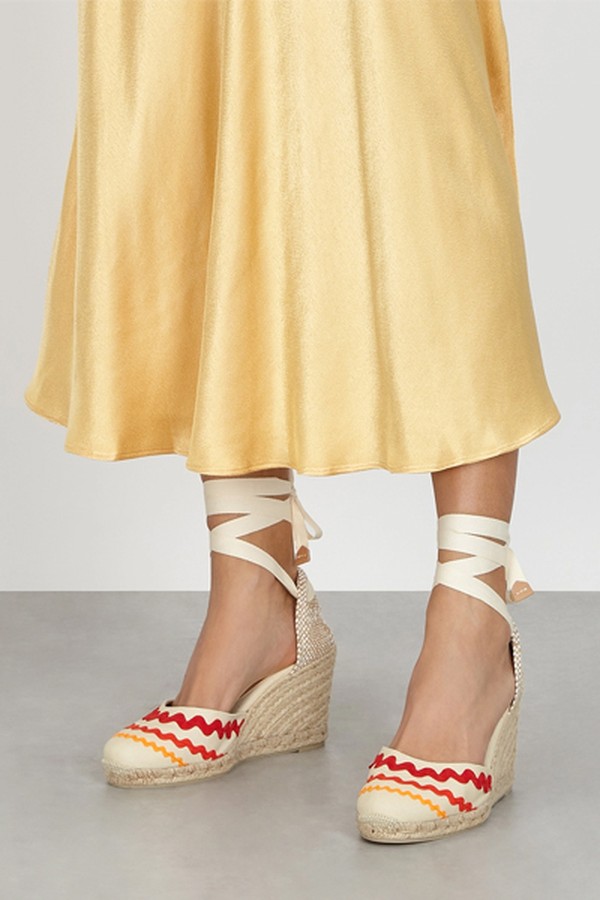 Craby 90 Ecru Canvas Espadrille Pumps from Castañer