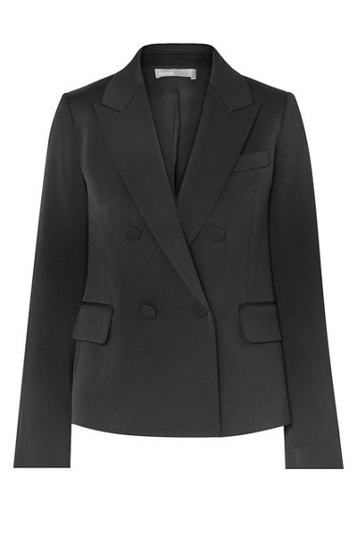 Satin Crepe Tuxedo Jacket from Vince