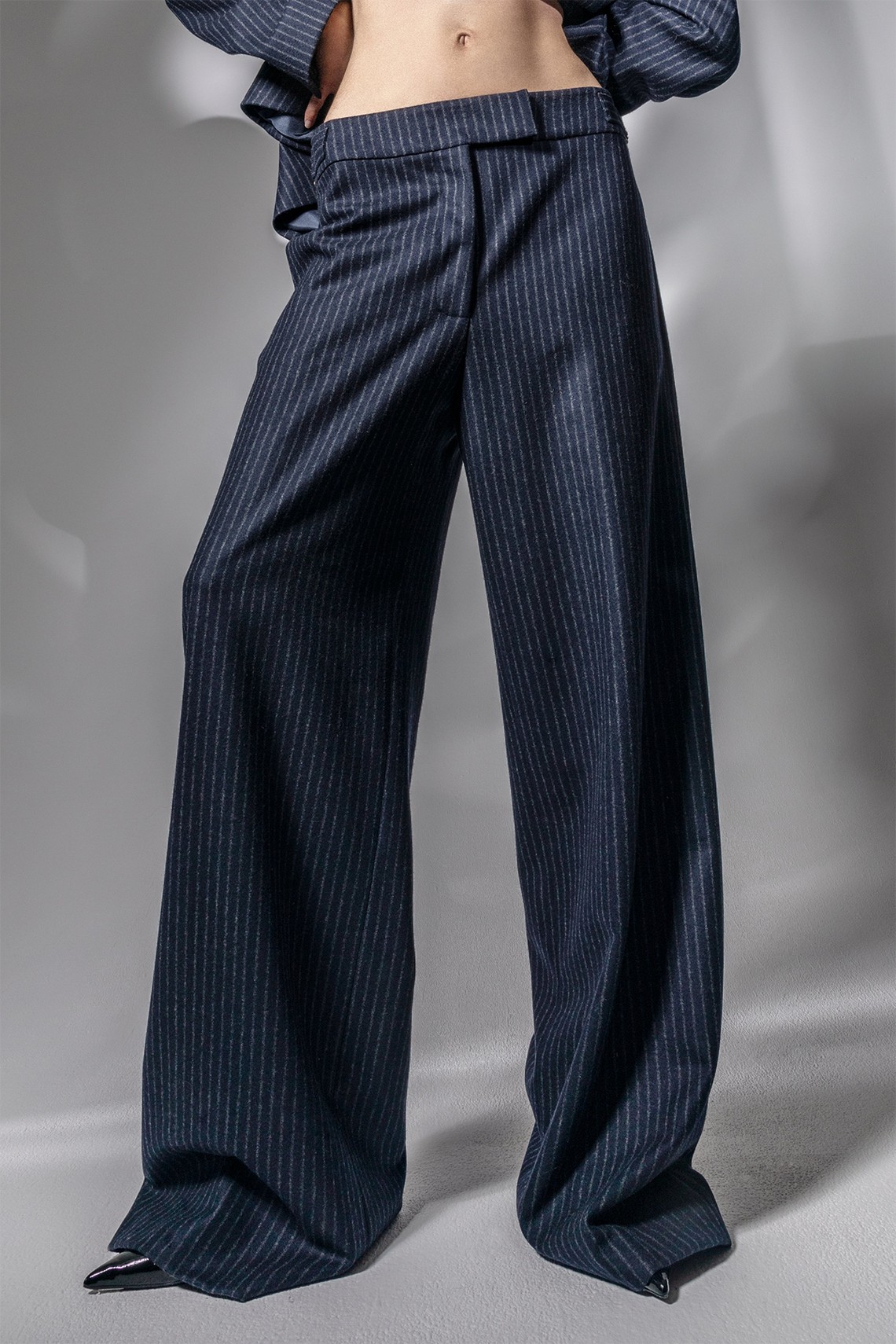 Adjustable Pinstripe Trousers