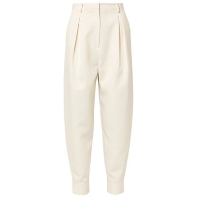 Pleated Twill Tapered Pants from Tibi