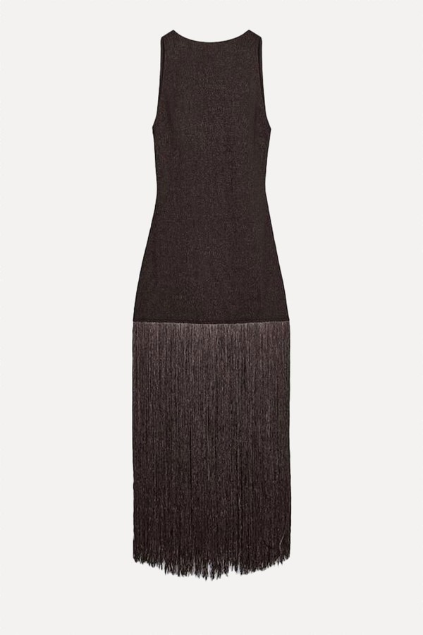 Fringed Fitted Dress