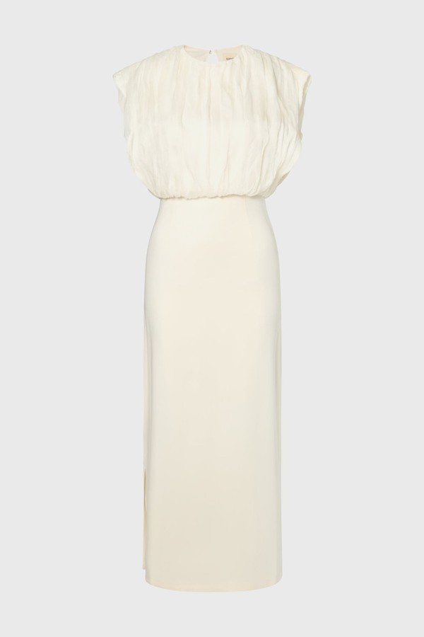 Void Gathered Silk Dress