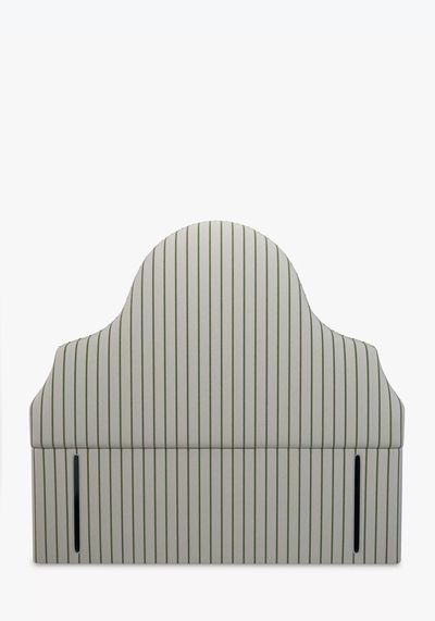 Silhouette Full Depth Ticking Stripe Upholstered Headboard