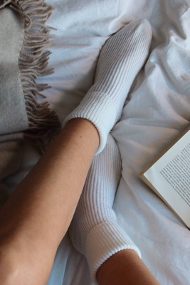 Pure Cashmere Bed Socks from Soak & Sleep