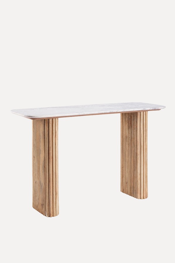 Baker Reed Marble Topped Console Table from Against The Grain