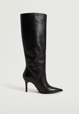 High Heel Leather Boot