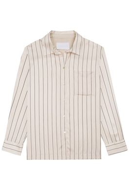 Sand Pinstripe Pj Top from Asceno