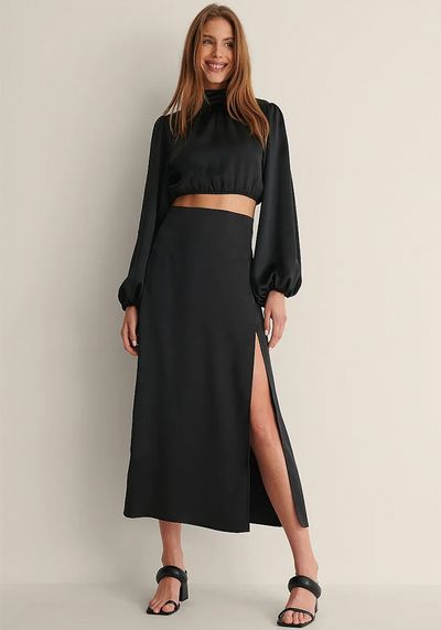 High Slit Satin Skirt from NA-KD