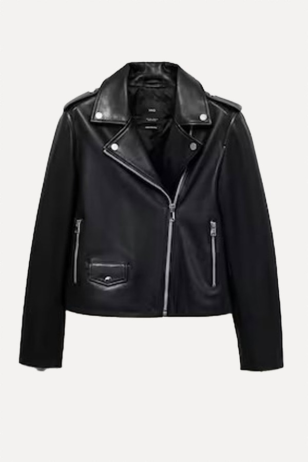 Leather Biker Jacket from Mango