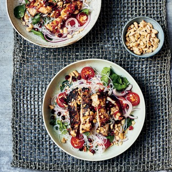 Soy & Ginger Chicken With Glass Noodle Salad