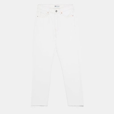 Hi-Rise Straight-Leg Jeans from Zara