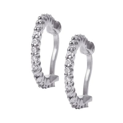  Hoop Earrings With White Stones from Rosie Fortescue Jewellery