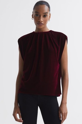 Florere Velvet Tie Neck from Reiss