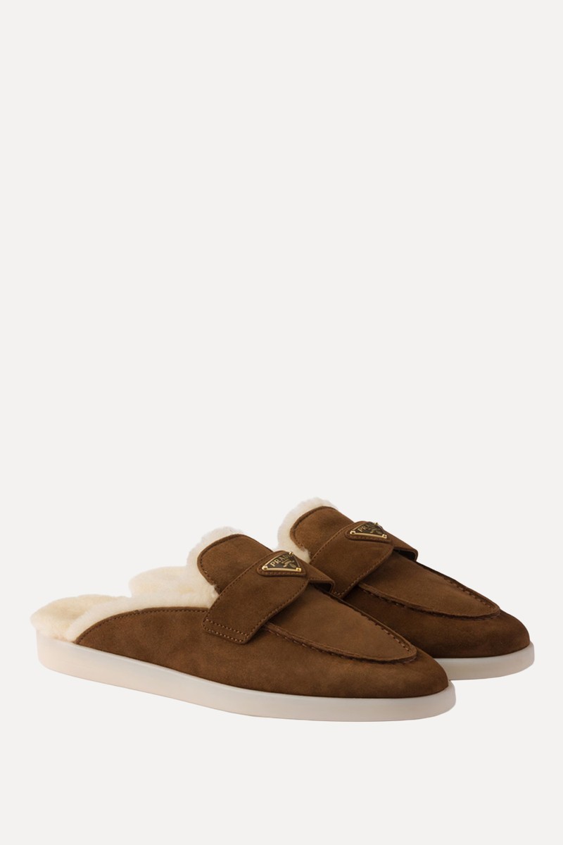 Suede & Shearling Mules