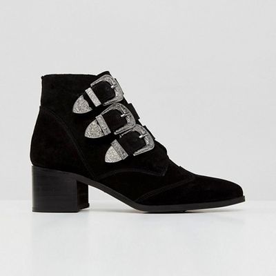 Suede Buckle Ankle Boots from ASOS