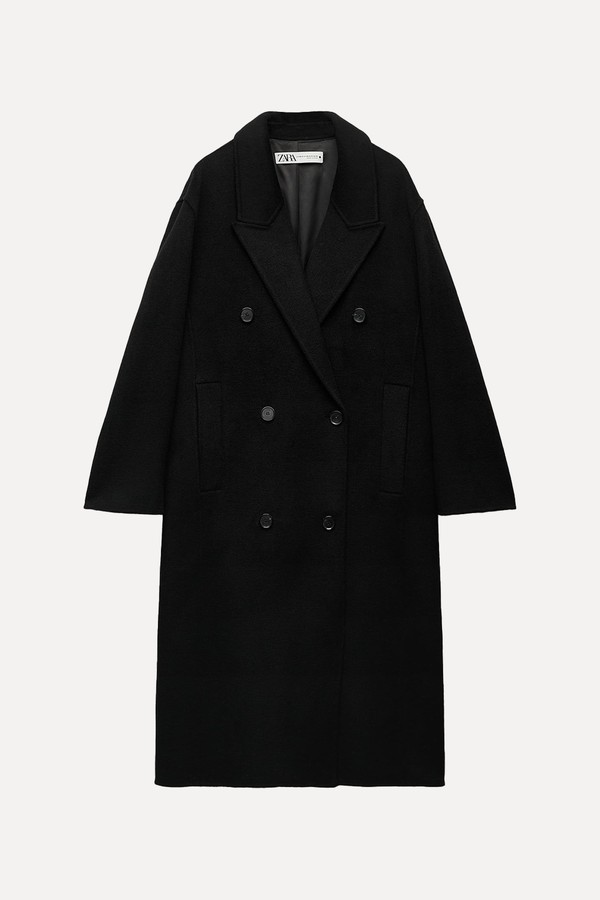 Double-Breasted Wool Blend Coat from Zara