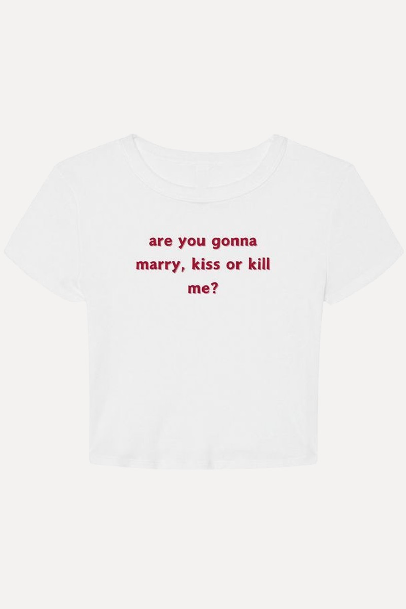The Tortured Poets Department Baby Tee from Mayvie The Label