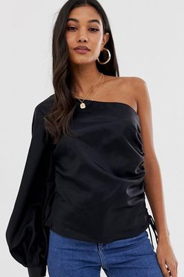 Asymmetric Top With Ruched Side from ASOS Design