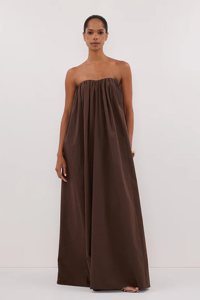 Roisin Cotton Strapless Maxi Dress from Dissh