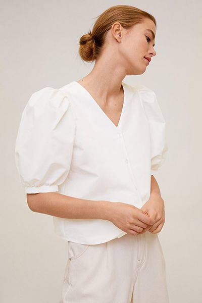 Puffed Sleeve Blouse from Mango