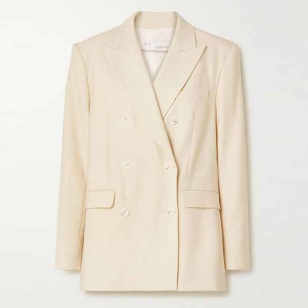 Rachian Double-Breasted Twill Blazer from Iro